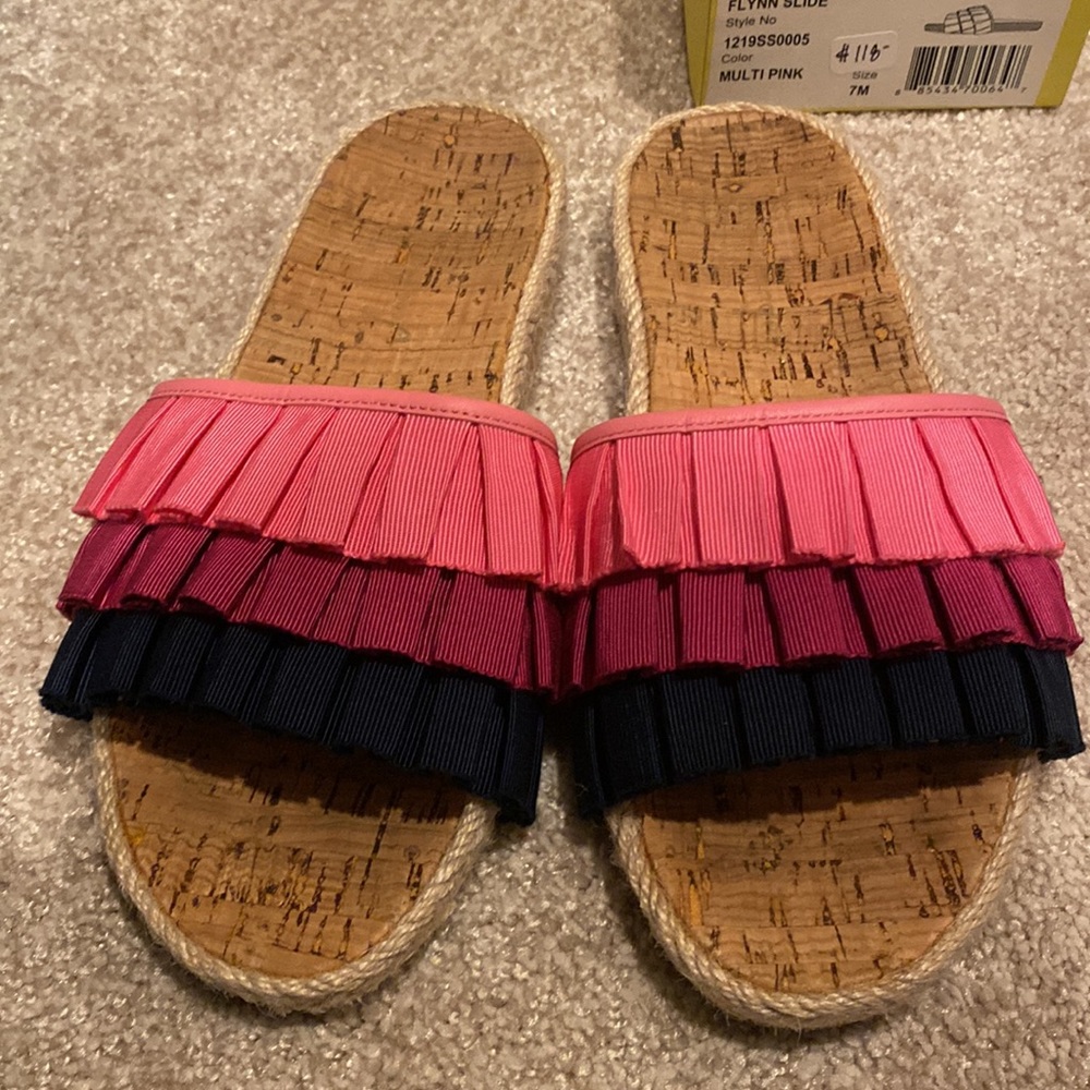 Jack Rogers Size 7 Espadrille Color Block Multi-P… - image 1